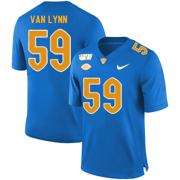 2019 Men #59 Carson Van Lynn Pitt Panthers College Football Jerseys Sale-Royal